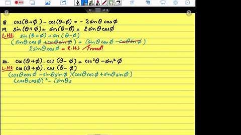 XI Math Chap 10 - Trigonometric Identities Ex 10.2 Solution by Sir Ahsan Abdullah Patel - Part 3