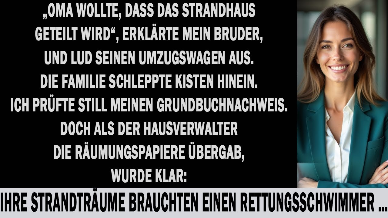 Der Umzugswagen bog in meine Einfahrt, bevor ich meinen Kaffee ausgetrunken hatte. Ryan sprang heraus: „Oma wollte immer, dass das Strandhaus der Familie geteilt wird!“ Dann kamen sie alle – mit...