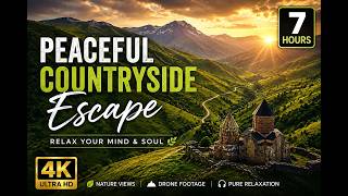 Peaceful Countryside Escape | 4K Drone Landscapes for Relaxation, Sleep &amp; Stress Relief
