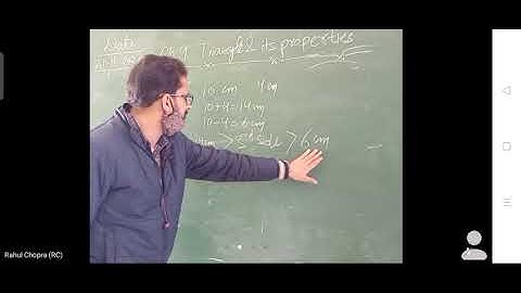 Class 7th Maths Ch. 9 Triangle & it