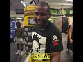 Floyd Mayweather showing love to michael jackson looking great on the mitts