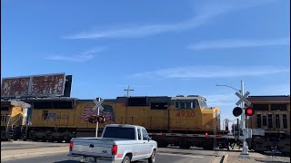 UP 7101 Z-Train Intermodal North - E. Bianchi Road Railroad Crossing, Stockton CA