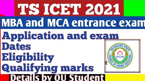 TS ICET 2021 exam details|| Important Dates ||Eligibility and Application