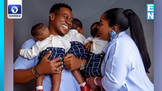 Lateef Adedimeji & Mo Bimpe Celebrate Their Triplets In Grand Thanksgiving
