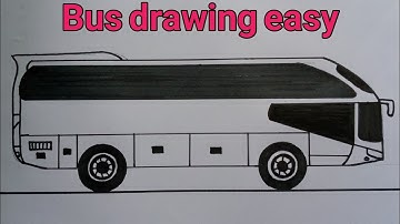 How to draw a Bus // Bus Drawing Easy @FarjanaDrawingAcademy