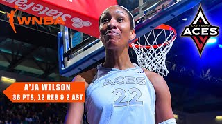 A'JA WILSON MAKES HISTORY 👑 1st player to record 35 PTS, 10 REB & 5 STL in a game 💪 | WNBA on ESPN