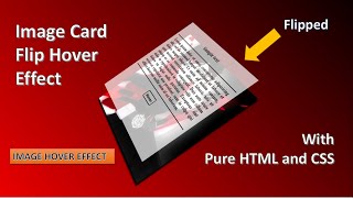 Image Card Hover Effect | Flipped Card Hover Effect With Pure CSS | Image Card 3D Flip Effect