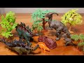 Dunia Dinosaurus Mini! Stegosaurus vs Parasaurolophus 🦖