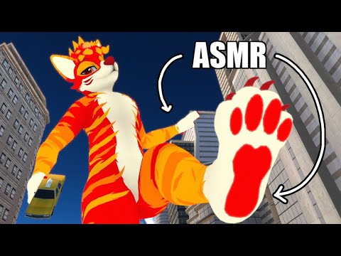 [Furry ASMR] Stepping on you till you fall asleep 🐾 (Macro RP) [Sound assortment, mainly audio ...]