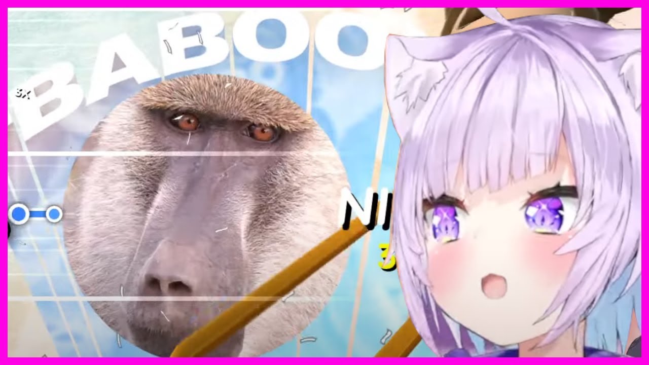 Tromboning Cat reacts to Baboons