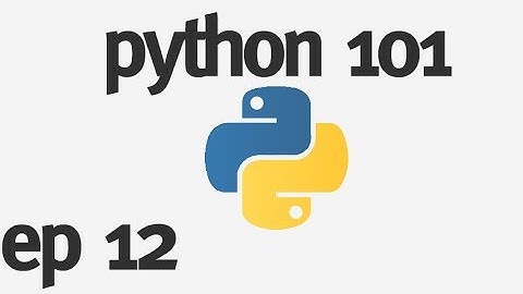 Python 101 - Creating a Menu