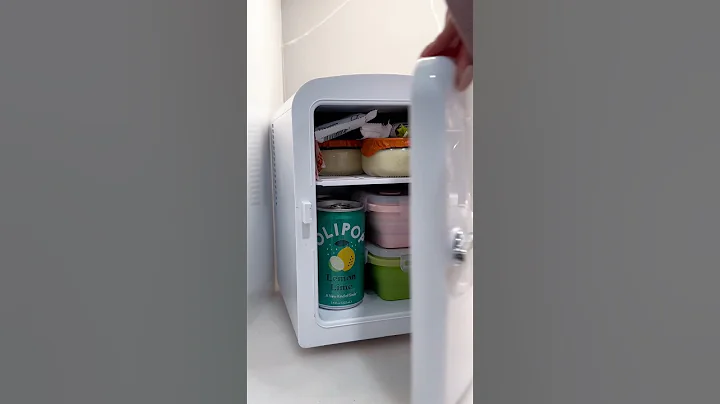 Mini fridge restock 🤍 #minifridge #restock #organize #snacks #satisfying #aesthetic #asmr #viral