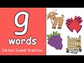 G Words Phonics Initial Sounds