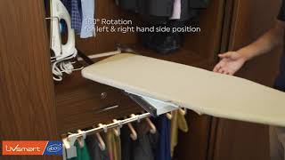Details about   Closet Pull-Out Ironing Board with Heat Resistant Cover Foldable Ironing Board 