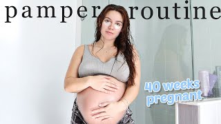 40 WEEKS PREGNANCY PAMPER ROUTINE ! Shower Routine, Body Care & More !