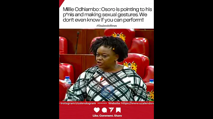 Osoro Stop Making S3xual Gestures In Parliament -- Millie Odhiambo