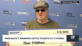 Man Buys 2 Winning Lottery Tickets at Two Stories