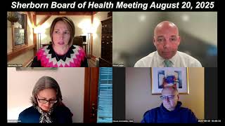 Sherborn Board of Health Meeting August 20, 2025