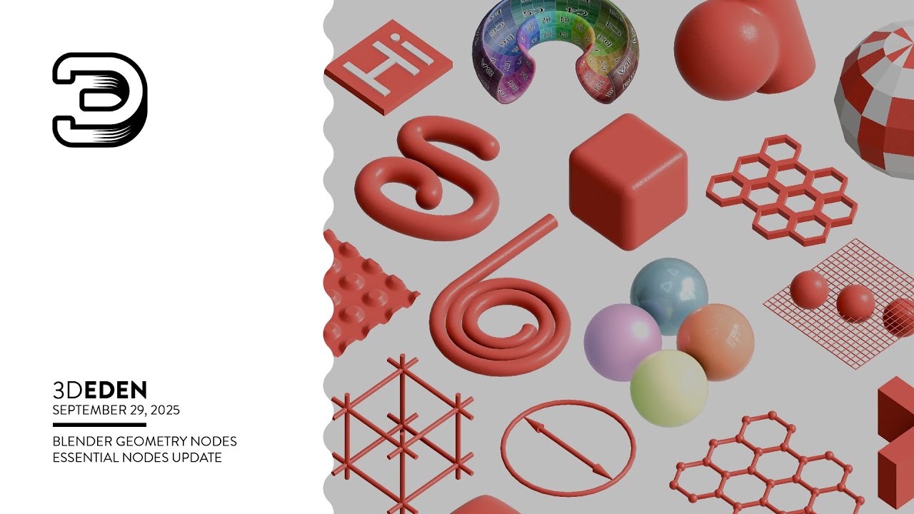 Blender Geometry Nodes Essential Nodes Update - YouTube