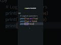 explanation of logical operator in python #coding #programming #python