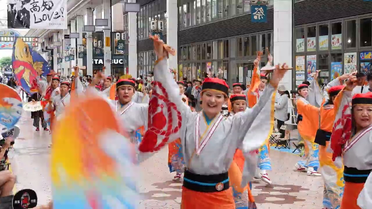 4K よさこい鳴子連 今日一屋 高知よさこい祭り2025 全国大会 帯屋町