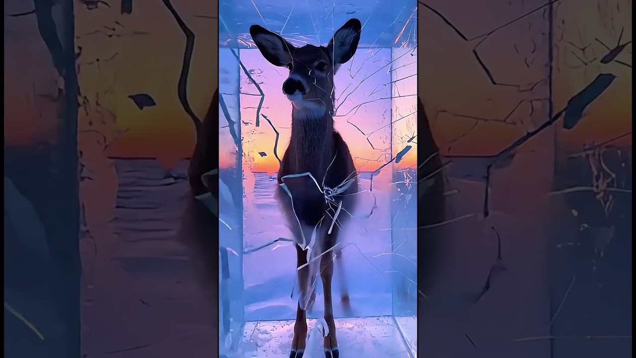 A rare freezing rain storm left these deer trapped under heavy ice armor