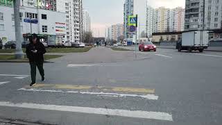 3-й Митинский переулок (в другую сторону), Москва / Walking 3rd Mitinsky lain, way back, Moscow