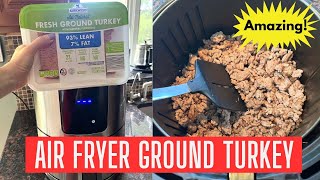 How to Cook Perfect Ground Turkey in the Air Fryer Every Time! 🌟 Easy & Healthy Recipe!