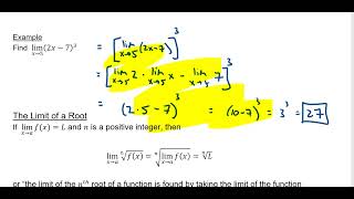 Chapter 8.2 - Finding Limits Using Limit Laws, Direct Substitution, and Continuity