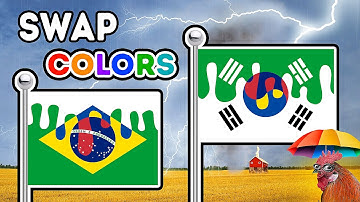 Natte vlaggen wisselen van kleur