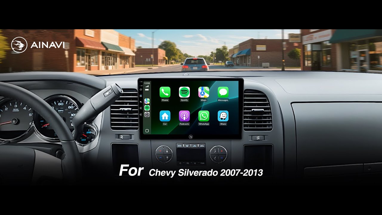 Carplay and Android Auto Touchscreen Car Stereo Radio Upgrade for Chevy Silverado 2007 2013