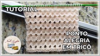 TUTORIAL DO PONTO DE TRICÔ ALEGRIA