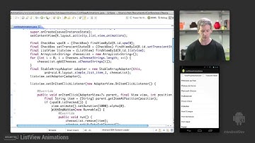 DevBytes   ListView Animations