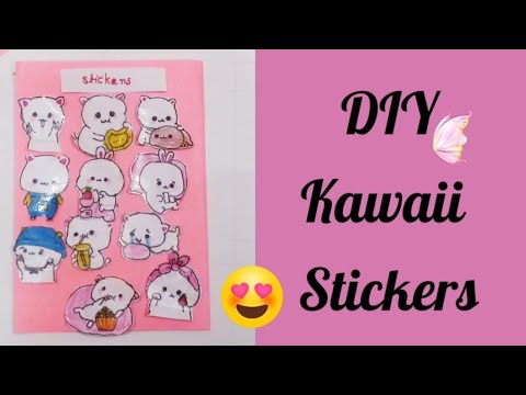 DIY KAWAII STICKERS/How to make cute stickers at home /your own ...