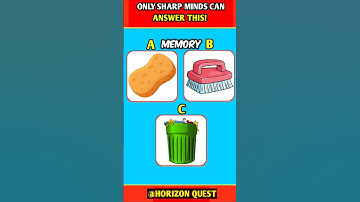 🧠Ultimate Memory Test: Recall the Colors of the Sponge, Scrub Brush, and Garbage Bin!🎨#shorts