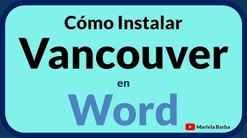 Como Instalar Vancouver en Word