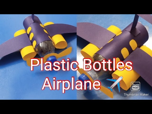 DIY Water Bottle Craft, How to make a water bottle airplane, Best out of  waste, Kids Activitie…