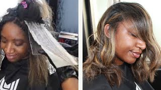 How I Fixed Really Old Blonde Hair Color! #naturalhair #highlights #silkpress