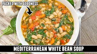 Mediterranean White Bean Soup | HeartHealthy 30 Minute Recipe