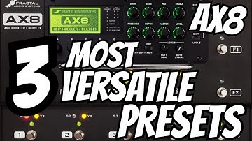Fractal Audio AX8: 3 Most Versatile Factory Presets - USA Clean - Super Crunch - Brit Pre Lead