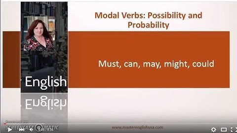 Modal verbs to express possibility and probability video and sound