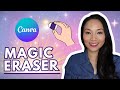 How to remove unwanted objects from photos in seconds with Canva Magic Eraser 🪄 - No Photoshop!