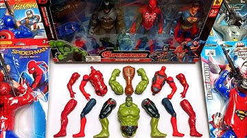 AVENGERS ASSEMBLE TOYS SPIDER-MAN HULK IRONMAN AND SIREN HEAD MARVEL