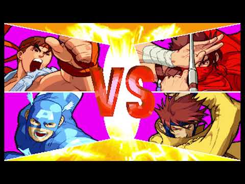 Marvel vs Capcom 1 ( Arcade ) - Ryu / Captain America Playthrough ( July 22, 2020 )