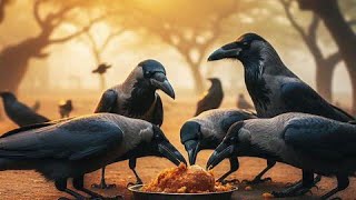 17 May 2024 | NATURE WITH ASMR (hungry crows eating food)