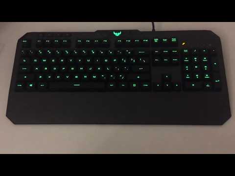 The RGB lighting effects on the ASUS TUF Gaming K5 keyboard