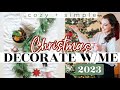 Christmas decorate w me 2023  cozy simple vintage holiday decor ideas  cleaning motivation
