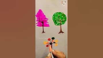 Very Easy Tree 🌳🌲 || #ytshort #shortsfeed #tree #short #drawing