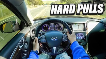 HARD PULLS IN MY INFINITI Q50 USING PADDLE SHIFTERS!
