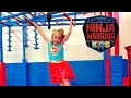 Supergirl Ninja Kids Training On The Ninja Warrior Course